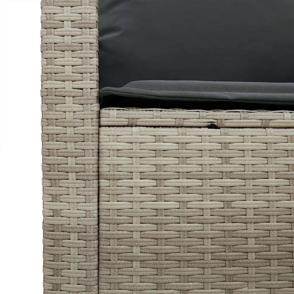 Set Divano da Giardino 4pz con Cuscini Grigio Chiaro Polyrattan 4103868