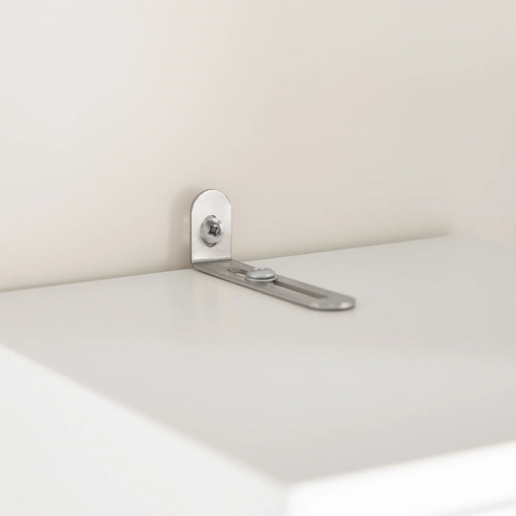 Armadio Colonna bagno, Mobile bagno alto con 2 Ante e 1 cassetto Bianco 20x20x180 BZR160-W