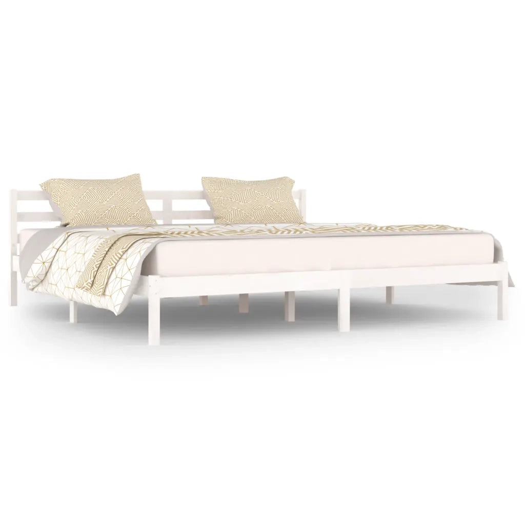 Giroletto in Legno Massello di Pino 200x200 cm Bianco cod mxl 64102