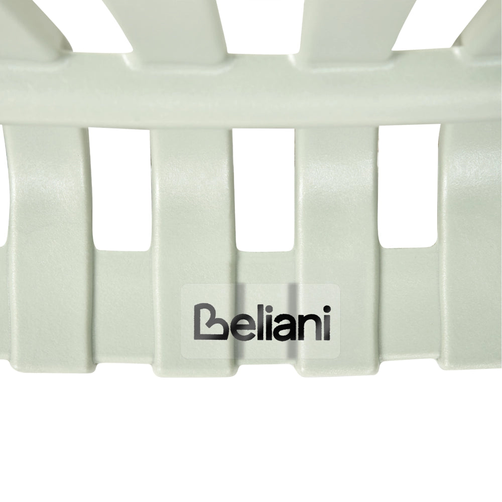 Set di 4 sedie da pranzo in plastica per esterni senza braccioli impilabili Verde chiaro stile minimalista