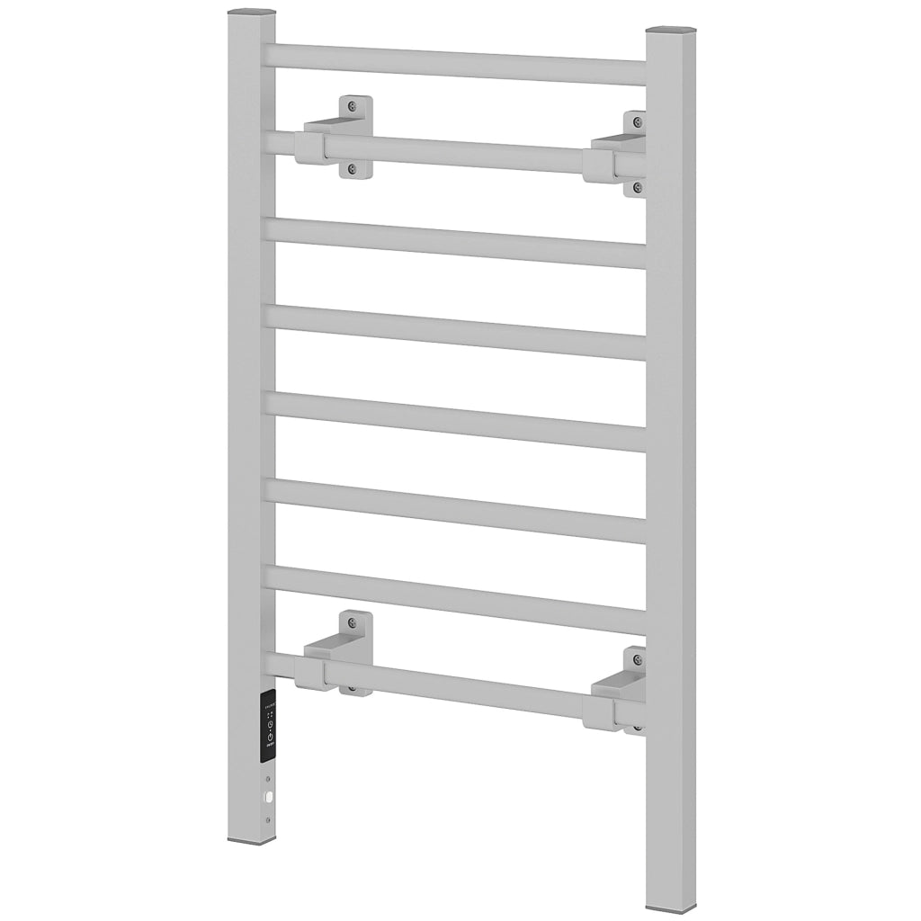 Scaldasalviette Elettrico 150W con Timer ¨C zephmum ¨C Argento 53x35x90 cm