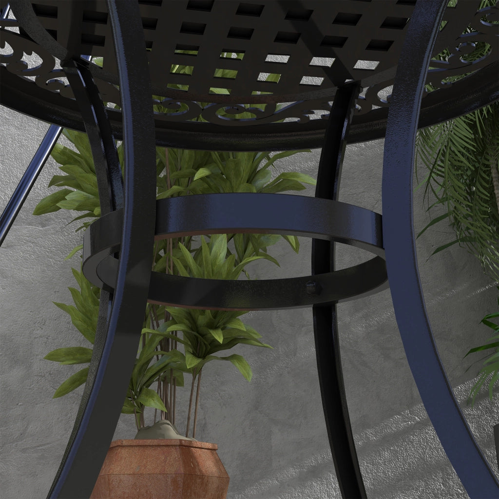 Tavolo da giardino ¨C zephmum ¨C Vintage, 60x60x53 cm, Nero