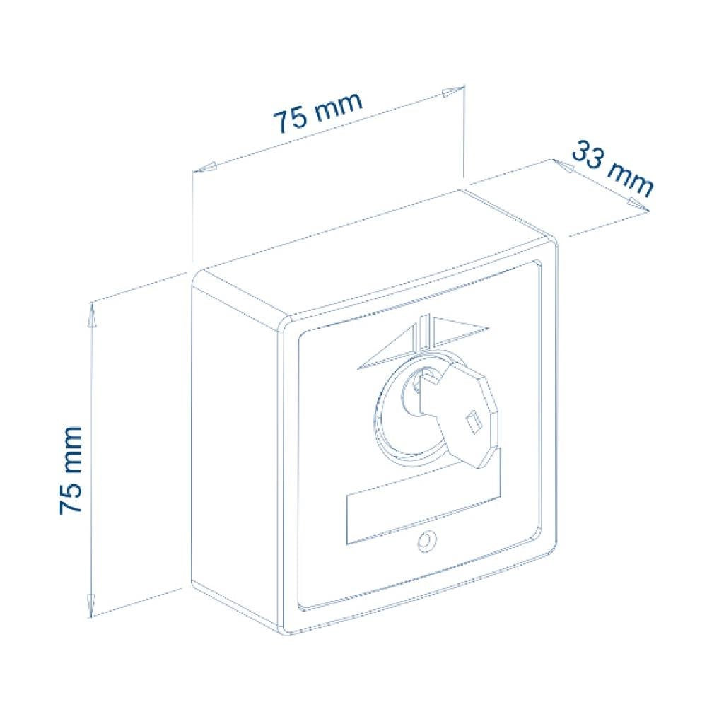 Selettore da esterno in tecnopolimero con contatti in ottone vds 198/5