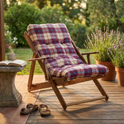 Poltrona Sdraio 3 posizioni con cuscino in Cotone Legno cm 84x60x100 - OZZY