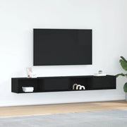 Mobili TV 2 pz Rovere Nero 100x31x25,5 cm in Legno Multistrato 861475