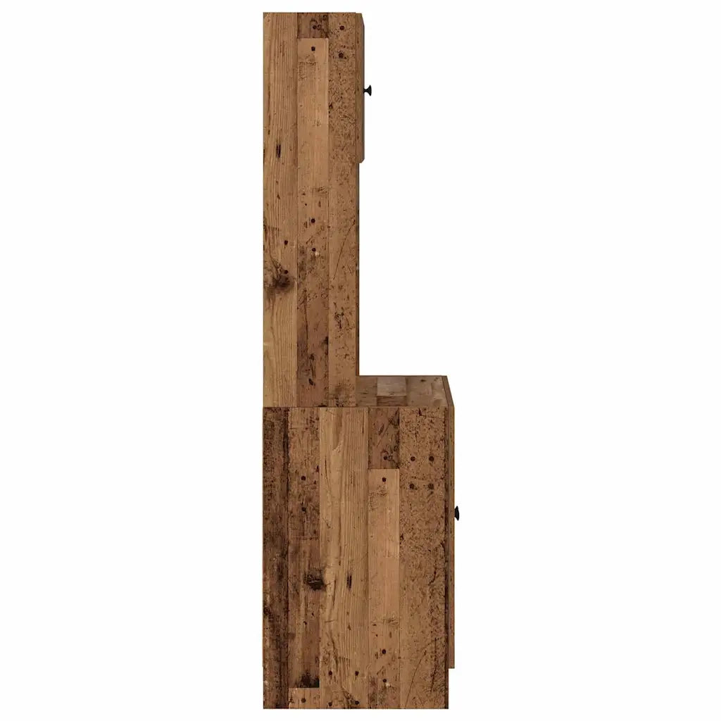 Credenza da cucina 2 pz-Set di 2 Buffet-Armadio da cucina Legno vecchio 60 x 50 x 180 cm
