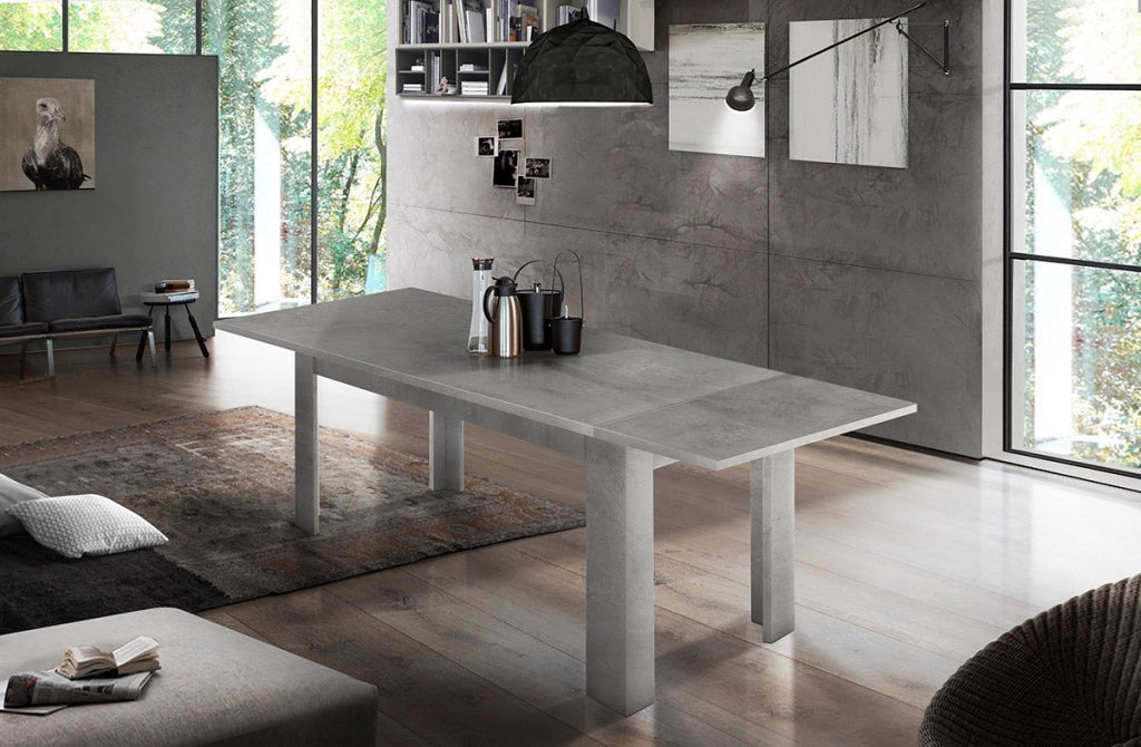 Tavolo Allungabile 160/210x90x75 cm Jesi Cemento Bronx