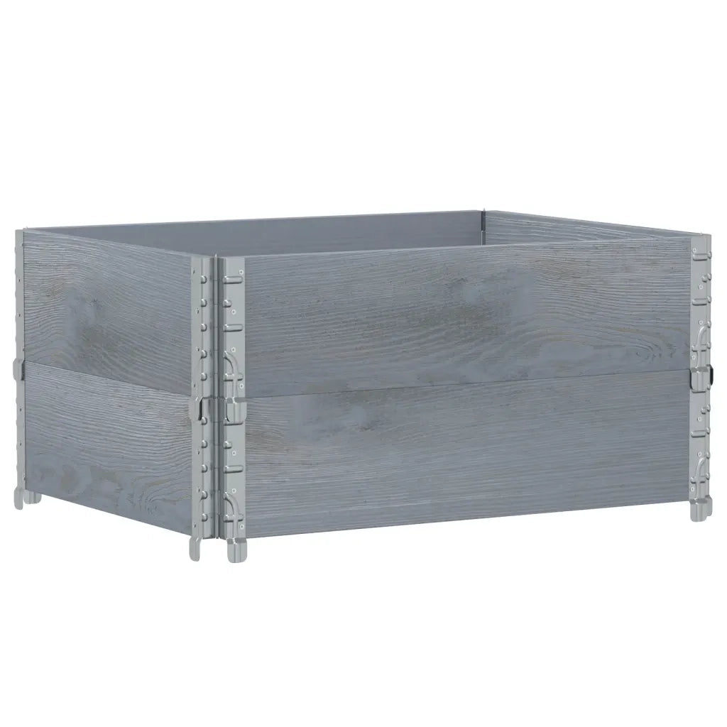 Fioriera da Giardino Grigia 80x60 cm Legno Massello di Pino 3295841