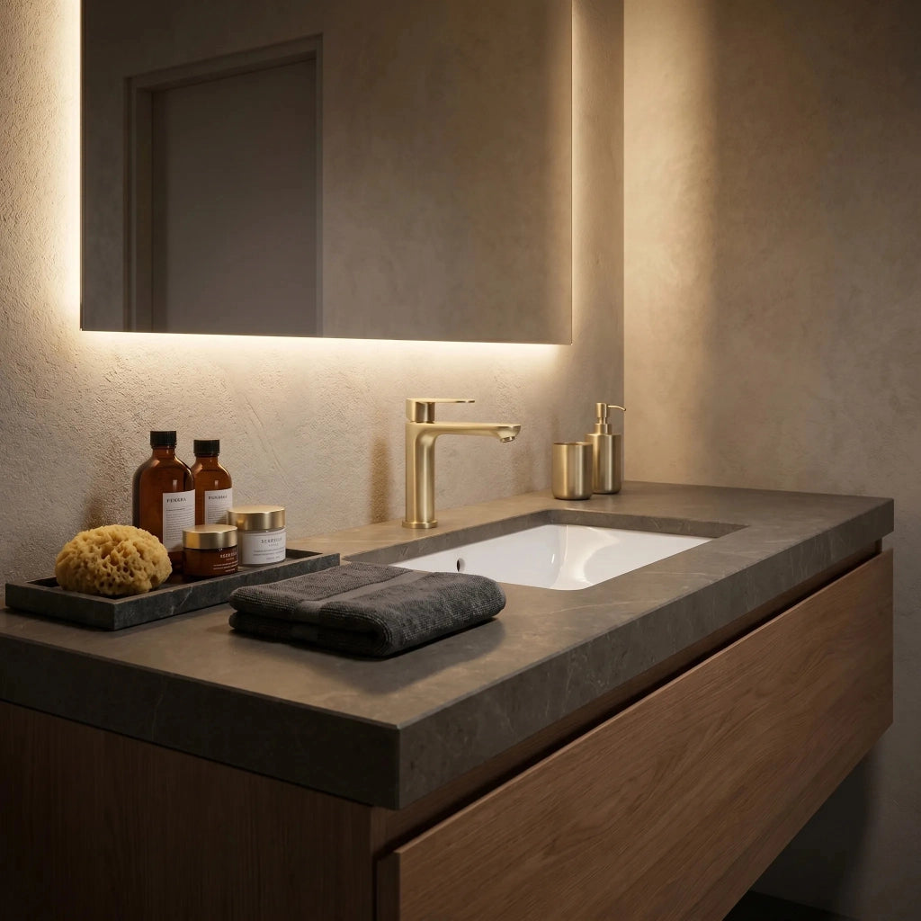 Rubinetto Da Bagno Rea Logan Brush Gold