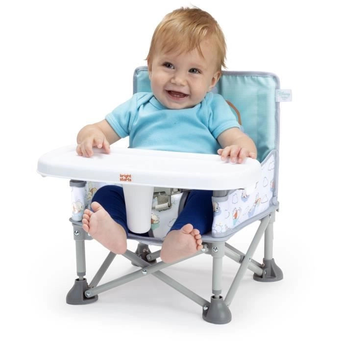 DISNEY BABY rialzo per sedia Winnie the Pooh, rialzo per sedia Pop 'n Sit, da interno, da esterno, pratico e compatto, pieghevole velocemente,