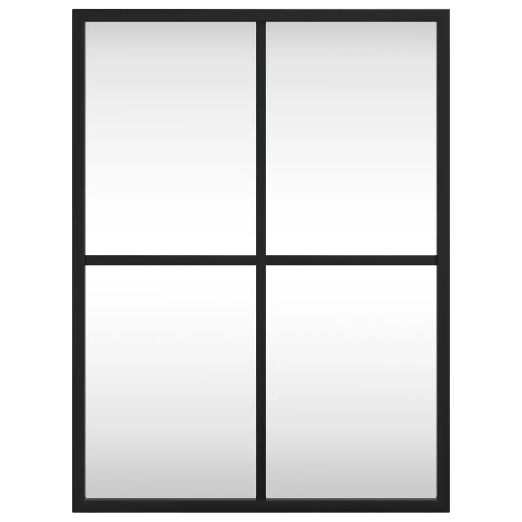 Specchio da Parete Nero 30x40 cm Rettangolare in Ferro 358640