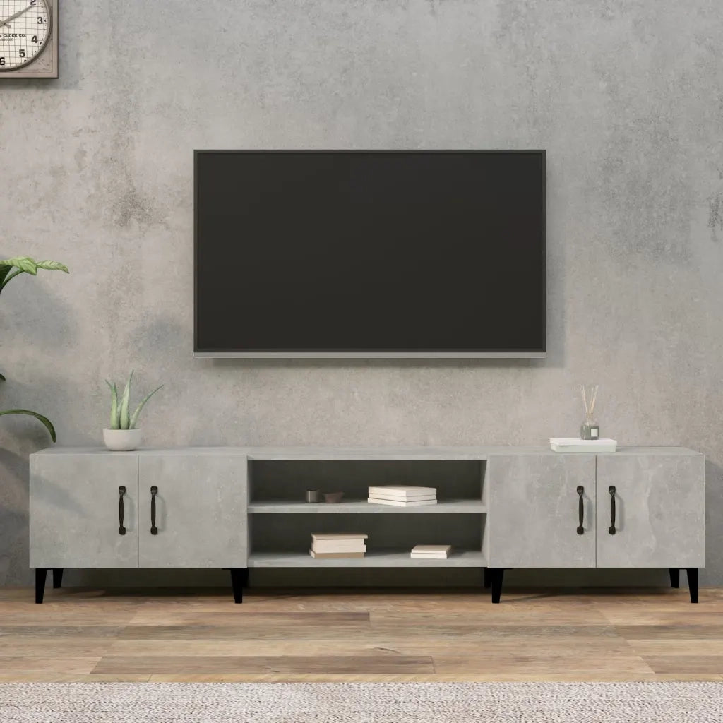 Mobile TV | Armadietto TV | Mobile Porta TV Grigio Cemento 180x31,5x40 cm Legno Multistrato