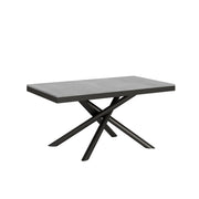 Tavolo allungabile 90x160/420 cm Famas Evolution telaio Antracite - Cemento