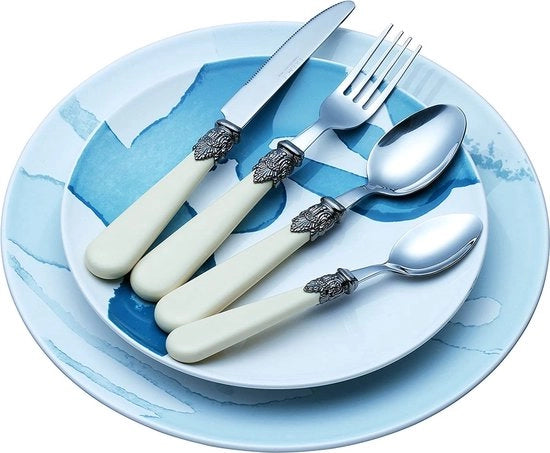 Set di Utensili da Cucina - Eleganza Eterna con Maniglie in Creme Antiche