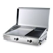 Doppia Piastra di Cottura con Cover Ompagrill Plancha Double 0468/M Alimentazione a Gas GPL e Metano con Accensione