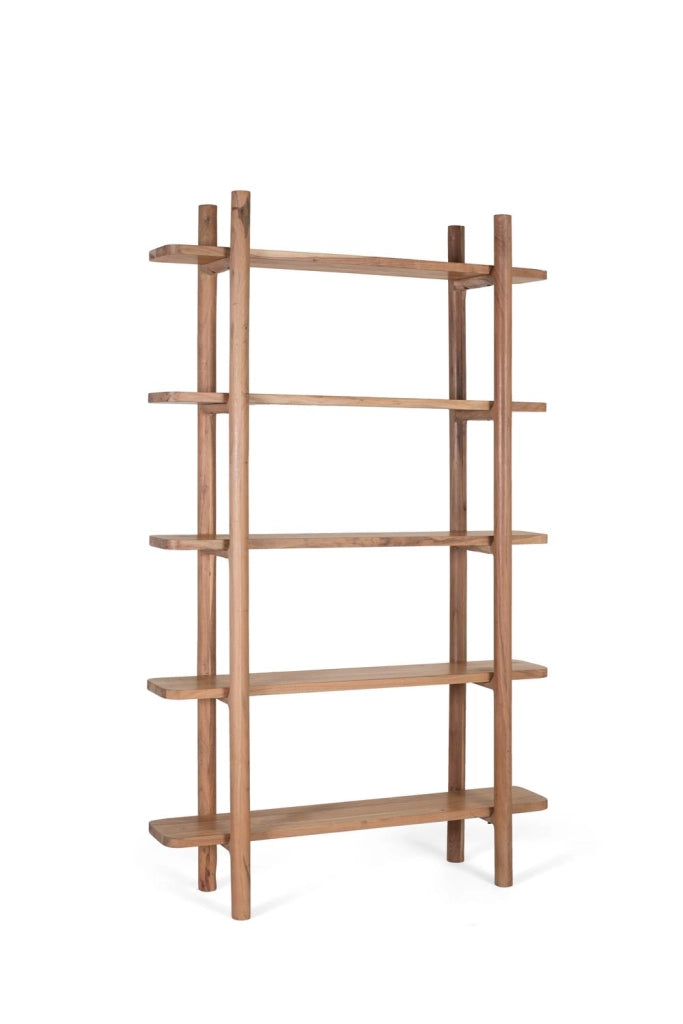 Libreria realizzata a mano in legno di acacia 110 cm