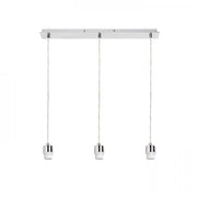 Lampadario MORE 60 base a sospensione per soffitto  cromo 230V E27 3x42W