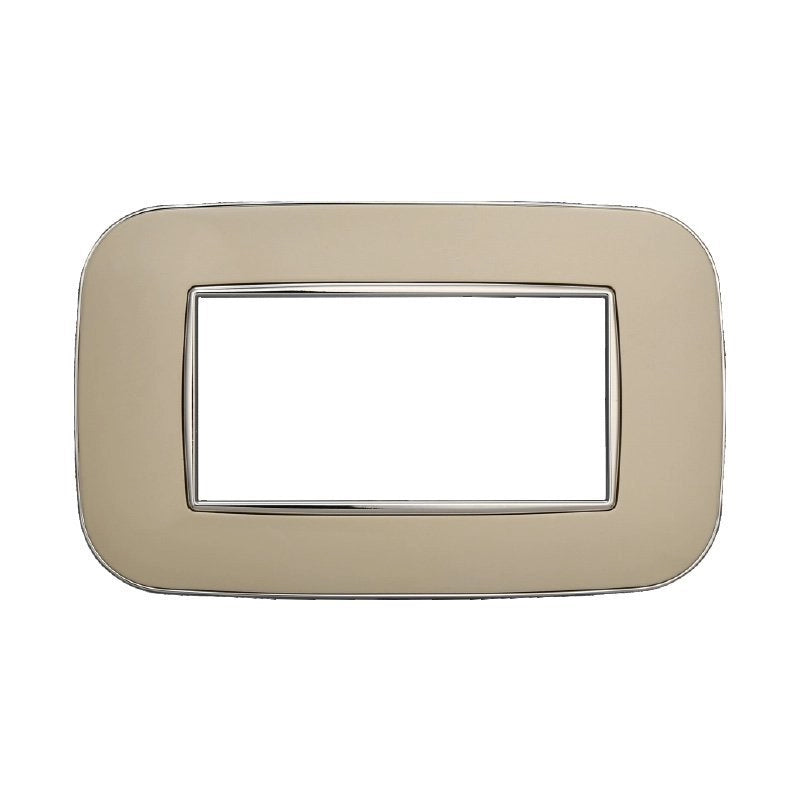 Placca Orbis Serie Moon 4P Colore Sabbia Compatibile Con Bticino Axolute
