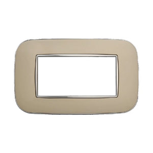 Placca Orbis Serie Moon 4P Colore Sabbia Compatibile Con Bticino Axolute