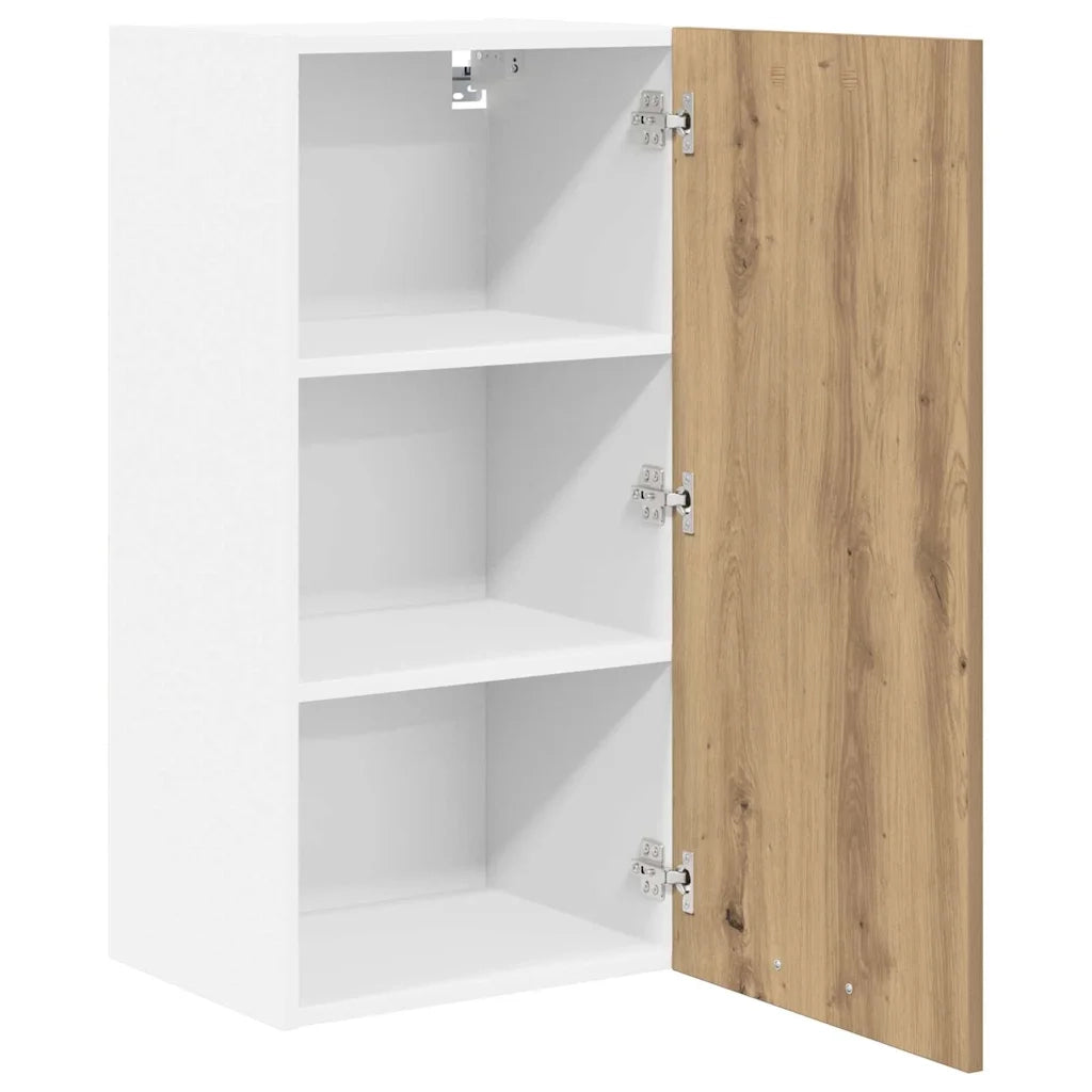 Armadio pensile Rovere Artigiano e Bianco 40 x 31 x 80 cm