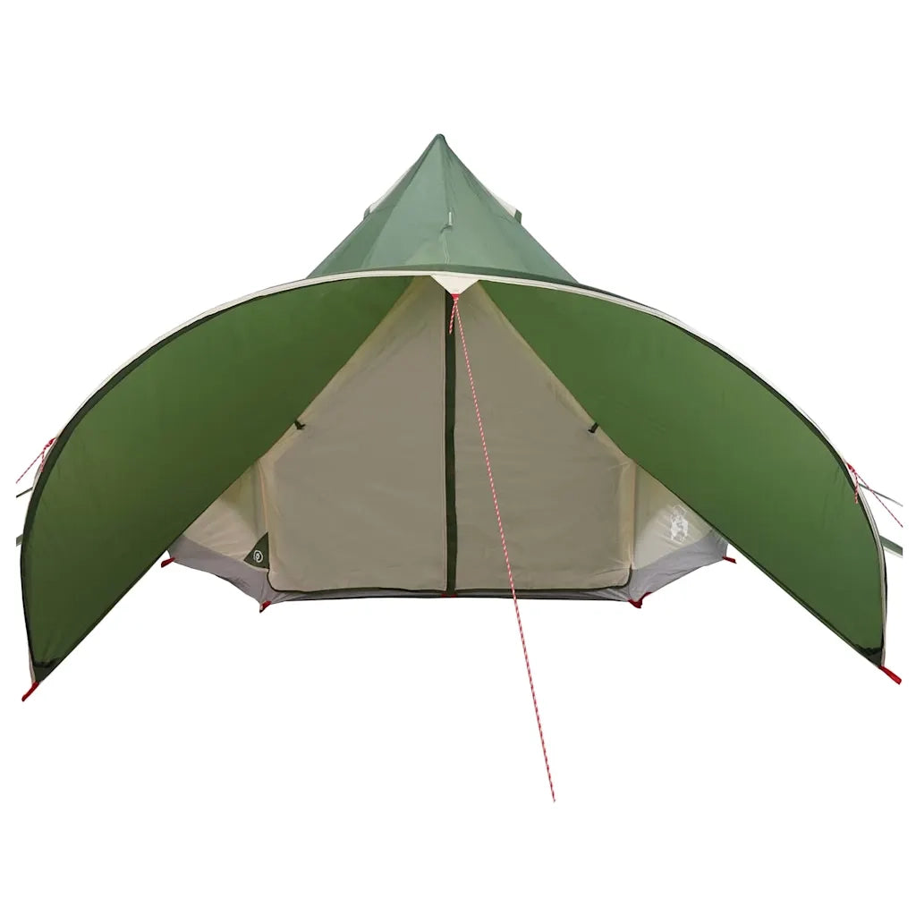 Tenda Teepee per 3 Persone Verde e Grigio 312 x 312 x 197 cm