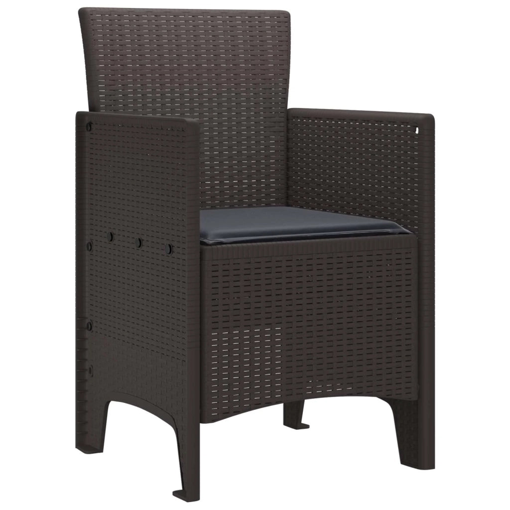 Sedia da Giardino 4 pcs Marrone 53 x 49 x 85 cm Polipropilene 847476