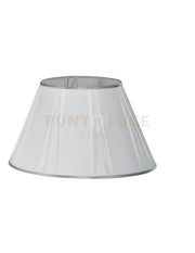 TC 3047 PARALUME DM.45CM  BIANCO E ARGENTO ATTACCO E27