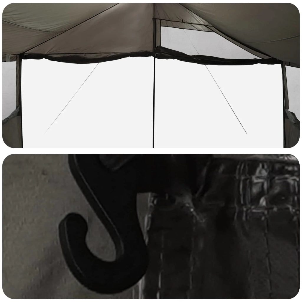 Tenda Familiare con tetto Marrone grigio 600 x 400 x 268 cm 42029015