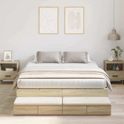 Struttura letto con contenitore Rovere Sonoma 150 cm 3335647