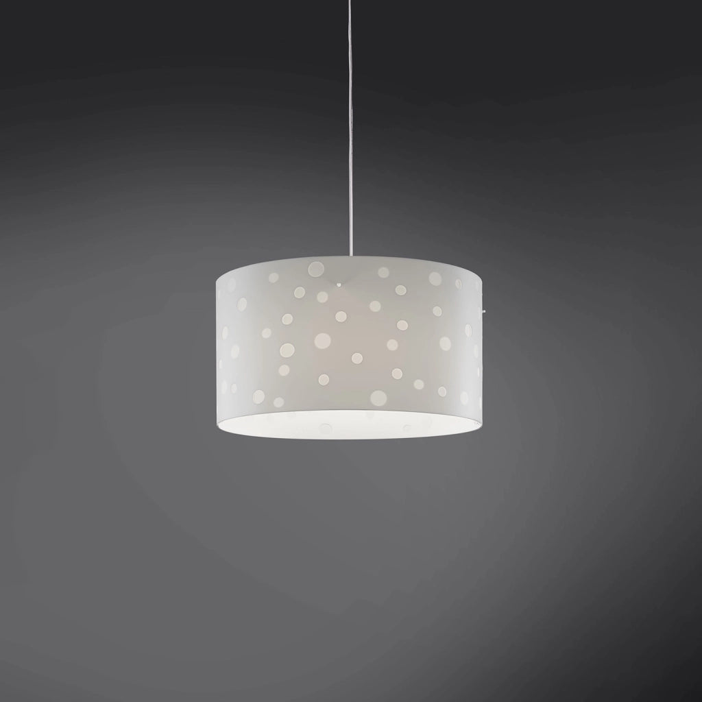 Sospensione Moderna Pois Polilux ® Bianco Materie Plastiche 1 Luce E27 D40Cm