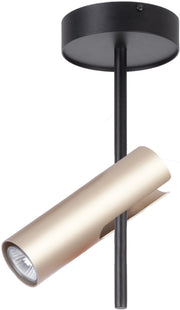 Faretto moderno parete/soffitto LEDA nero-oro 1xGU10 Sigma