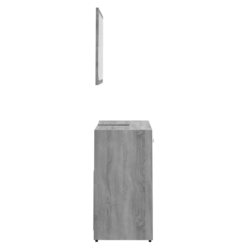 Set di Mobili da Bagno | Armadio da bagno Grigio Sonoma in Legno Multistrato