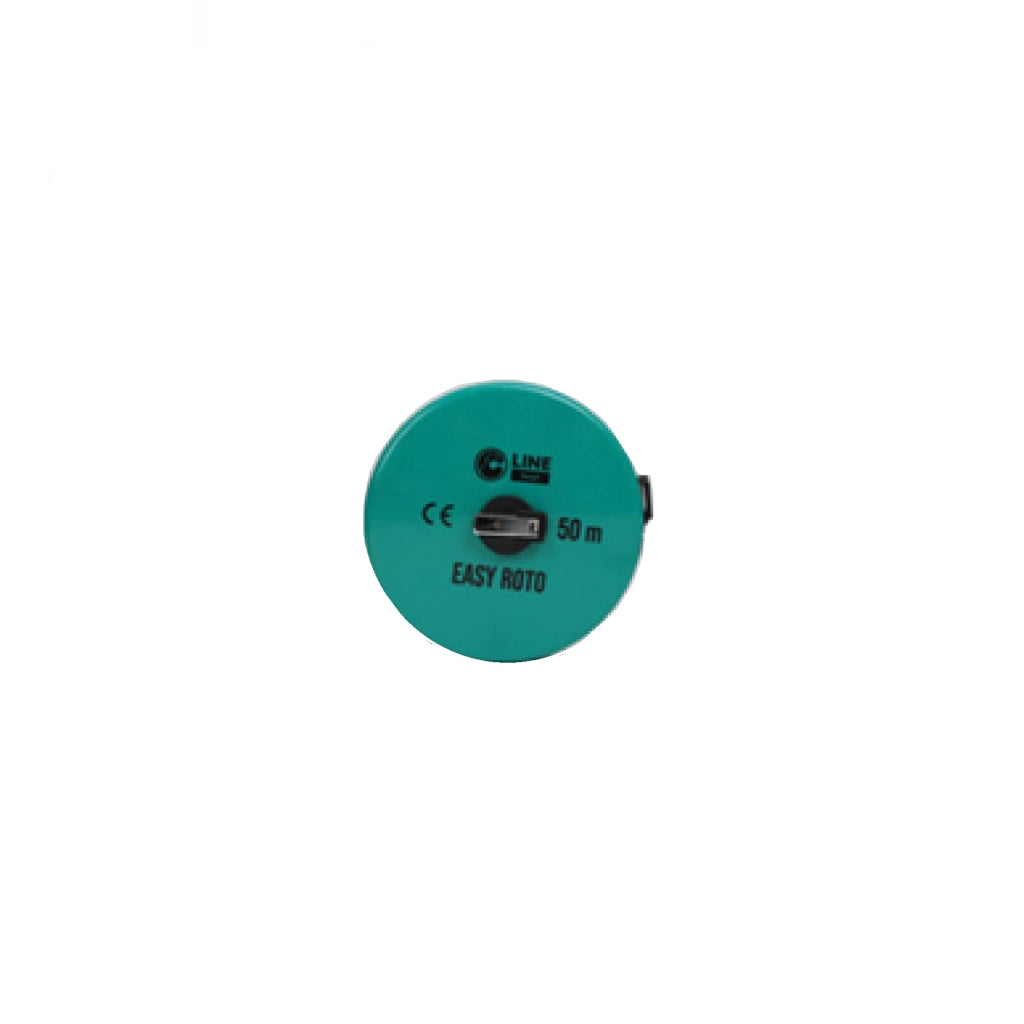 Rotella metrica 14 mm EASY ROTO 20-50 m custodia in abs nastro in fibra di vetro e gancio in plastica 50 m