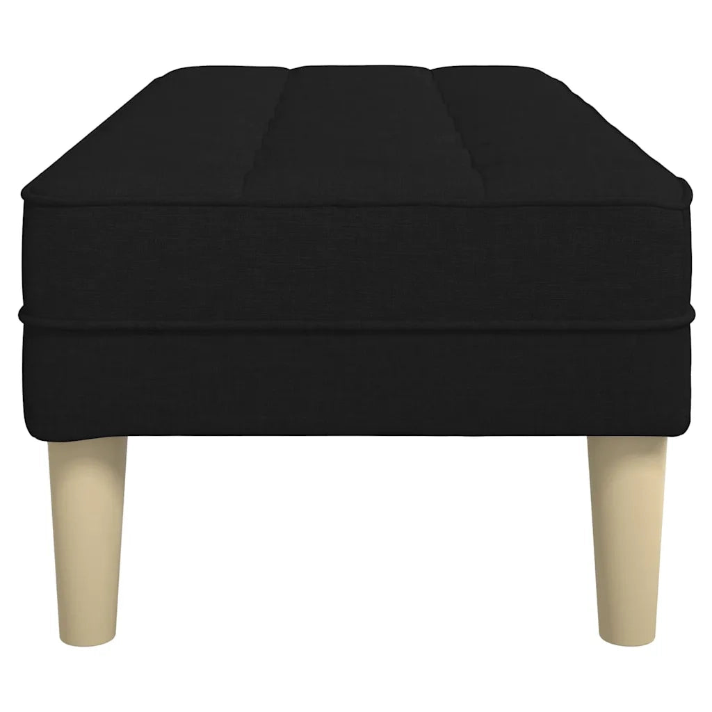 panchina con cuscino Nero 113 x 57 x 39 cm Tessuto CFW5722673