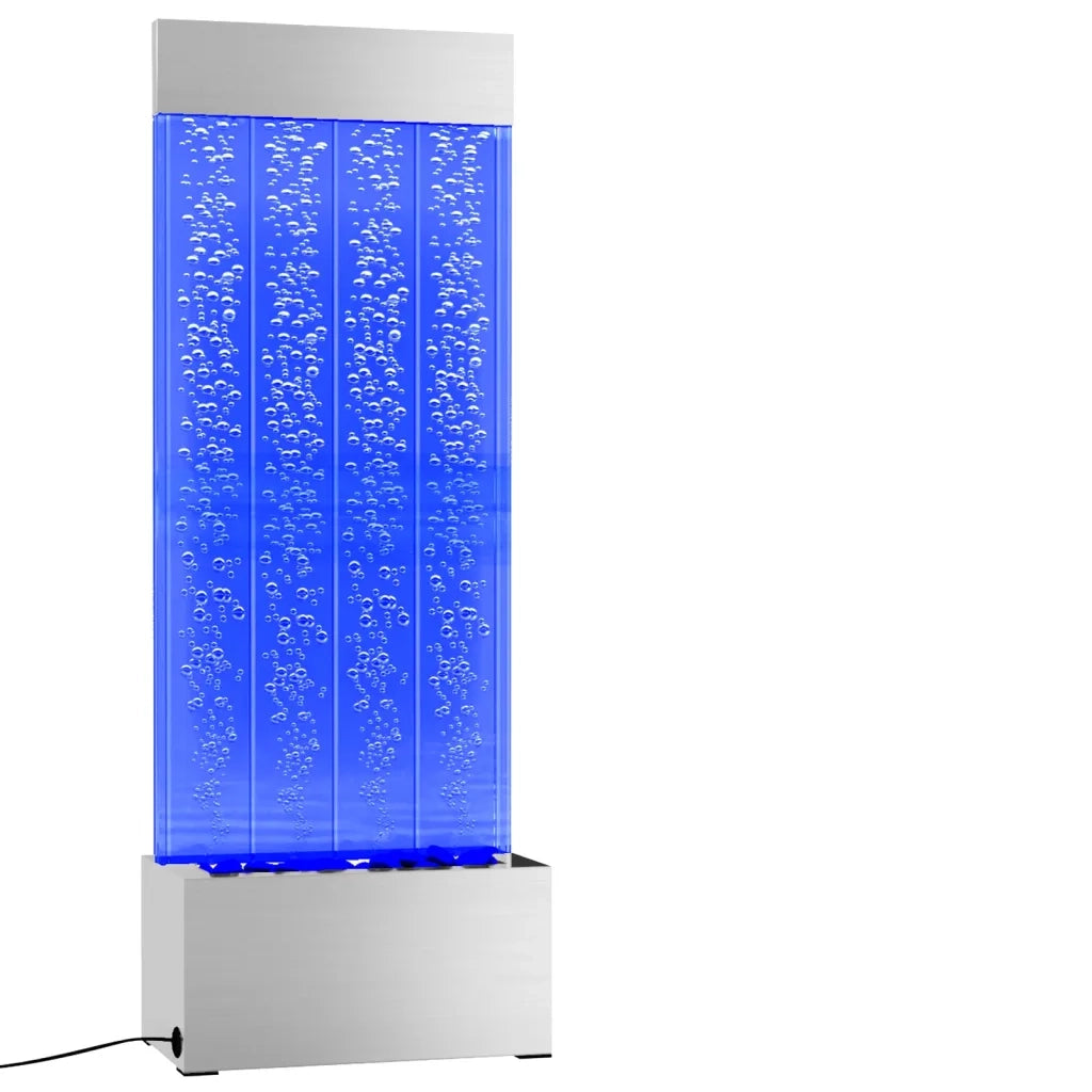 Colonna di Bolle con LED RGB Acciaio Inox e Acrilico 110 cmcod mxl 102262