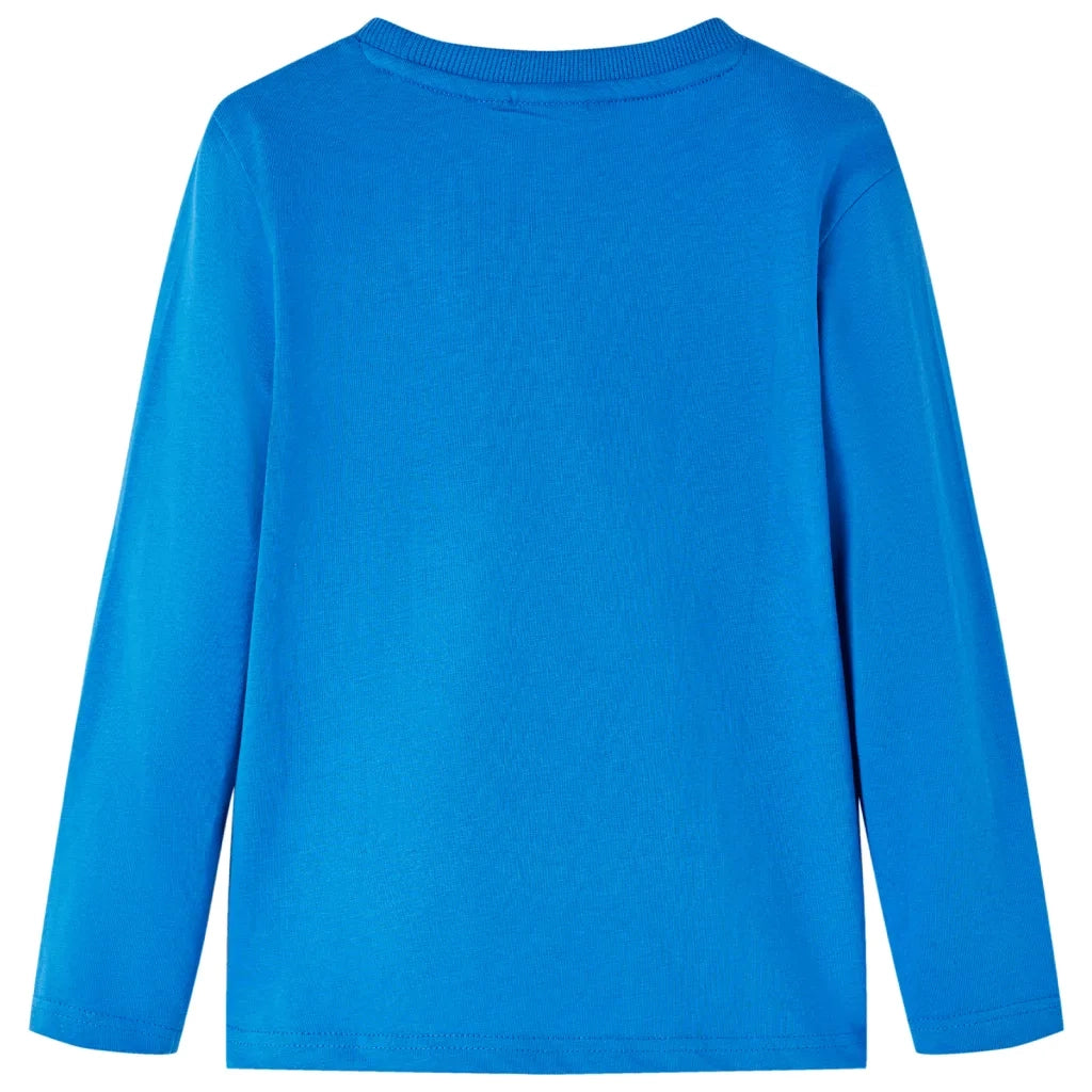 Maglietta per Bambini a Maniche Lunghe Blu Cobalto 116 13006