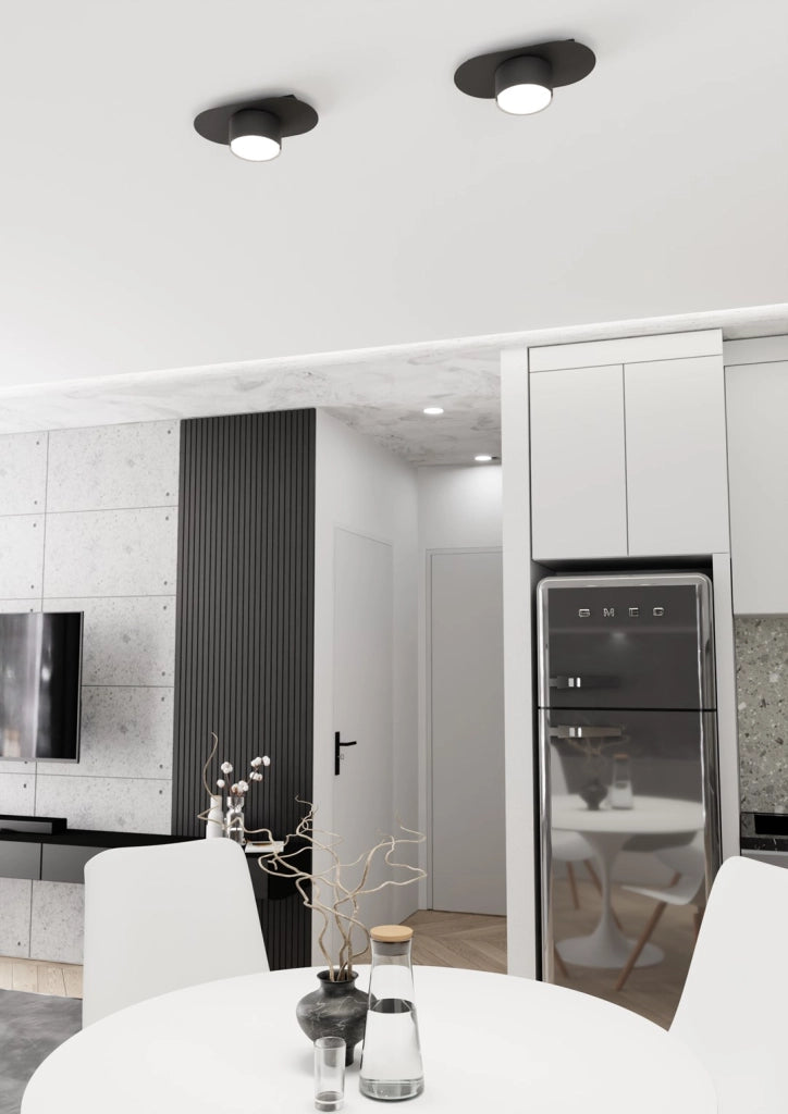 Spot soffitto STILO loft nero ovale 1xGX53 12W Emibig