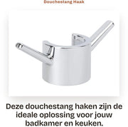 Fissatore per doccia in ABS resistente alla corrosione, installazione facile, resistente a temperature da 0 a 100 °C, 3 pezzi
