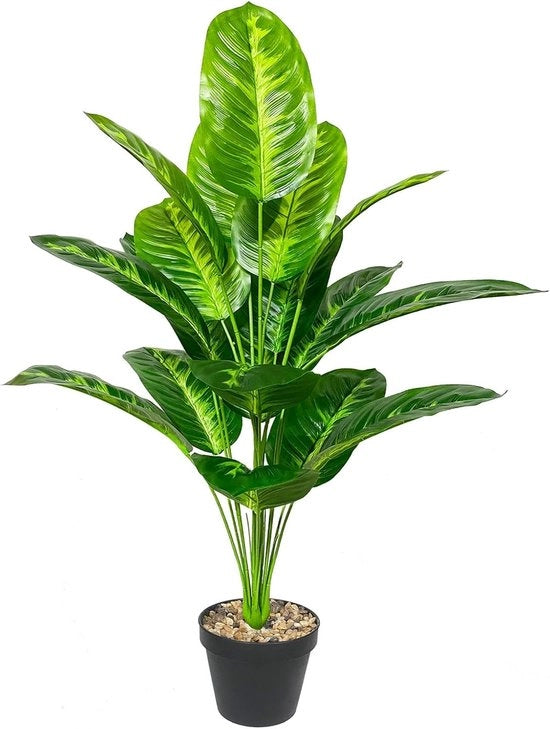 Pianta ornamentale in vaso - decorazione moderna - 80 cm - ideale per interni ed esterni
