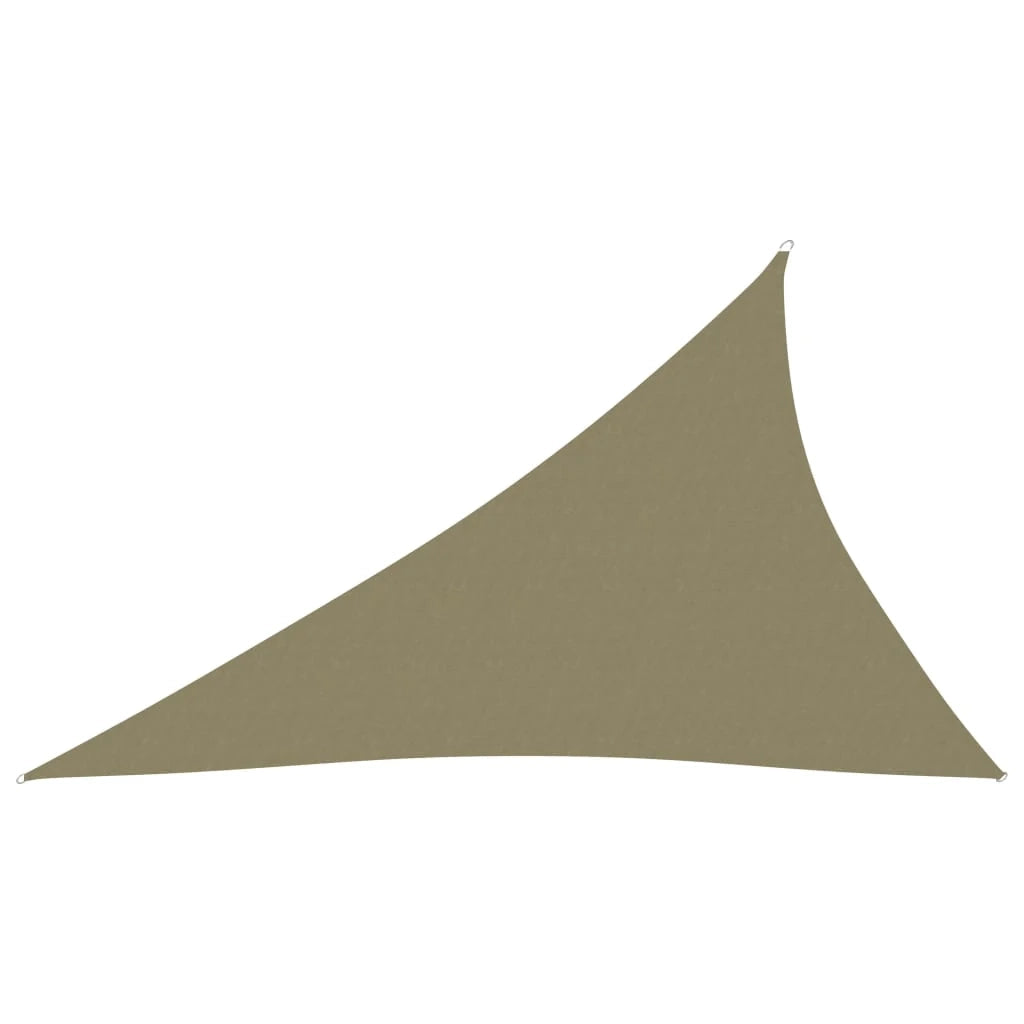 Vela ombreggiante triangolare in tessuto Oxford 3 x 4 x 5 m beige 02_0009843