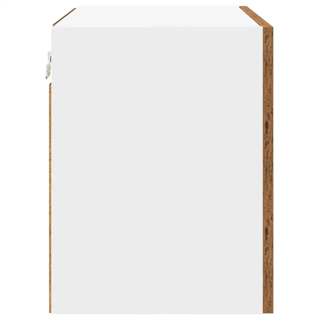 Armadio pensile con porta Legno Antico e Bianco 50 x 31 x 40 cm