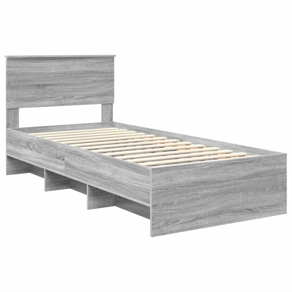 Struttura del letto Grigio Sonoma 90 x 200 cm Legno multistrato 3408891