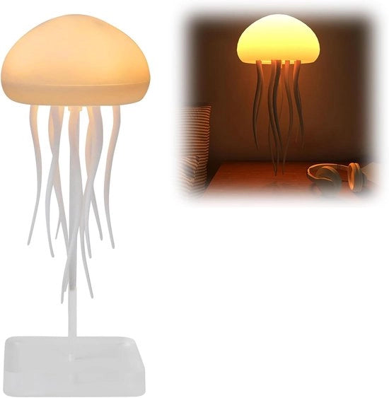 Sfeerverlichting in forma di meduse - Sfeerverlichting in forma di meduse nuotanti - Lampada notturna in forma di meduse per il comodino - Lampada decorativa per ufficio domestico - Lampada a LED con variazione RGB - Lampada a LED a sfarfallio