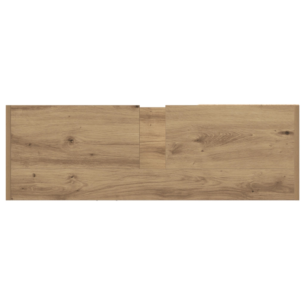 Mobile per Lavabo Rovere Artigianale 90x29x55 cm Legno Ingegnerizzato