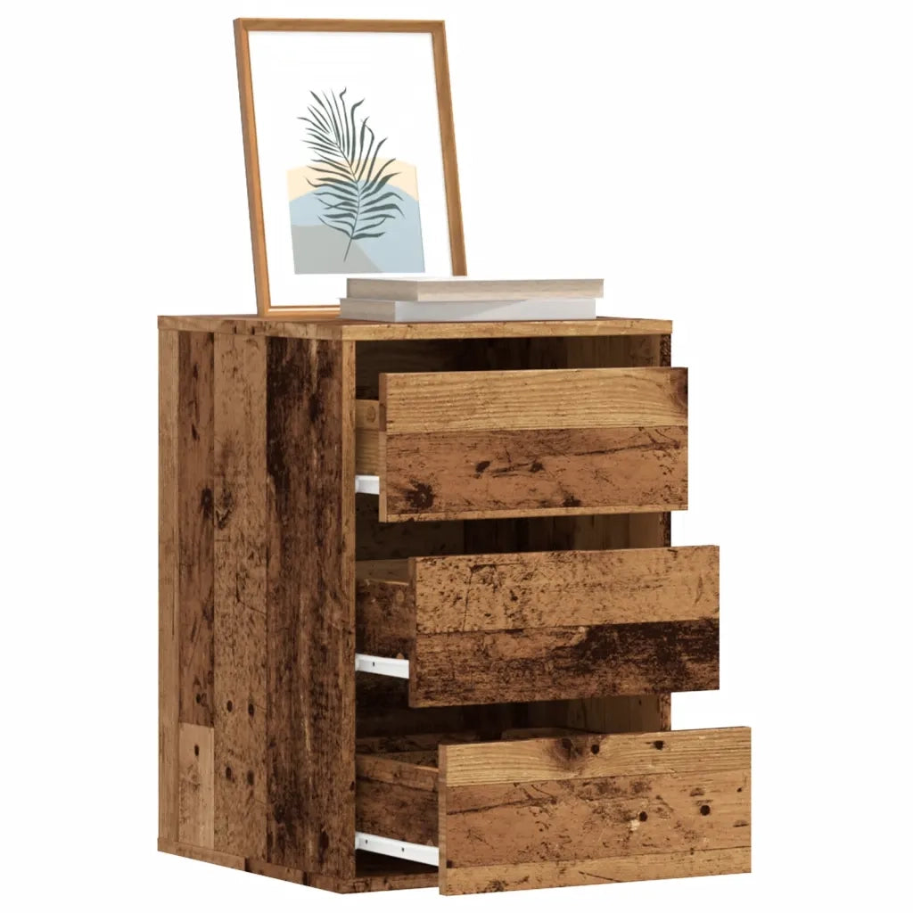 vidaXL Cassettiera Angolare Legno Antico 40x41x58 cm Legno Multistrato