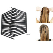 Trade Shop - Coppia Pettini Ad Incrocio Manine Cross Comb Fermacapelli Plastica Acconciatura -
