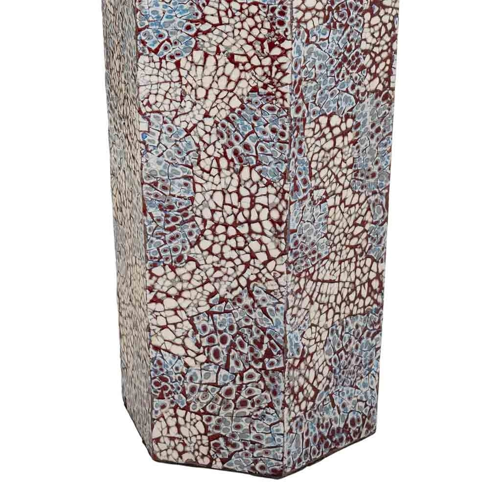 Portaombrelli Capiz stampato bianco, rosso e blu, 24x24x58h cm