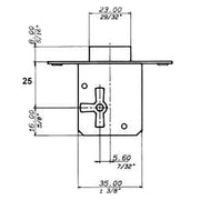 SERRATURA DA INFILARE E 25 DX - pz. 1  - Blister Koncreto
