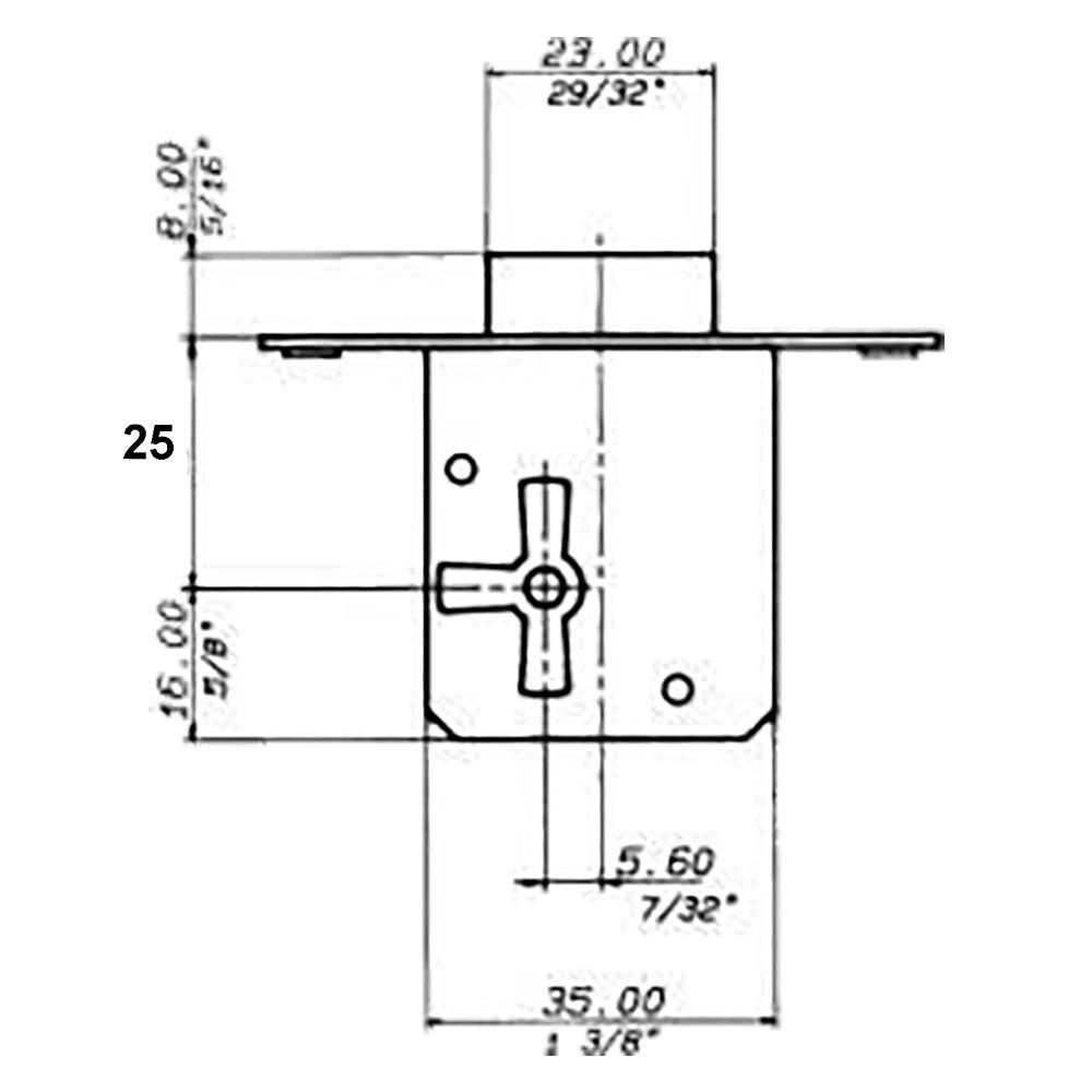 SERRATURA DA INFILARE E 25 DX - pz. 1  - Blister Koncreto