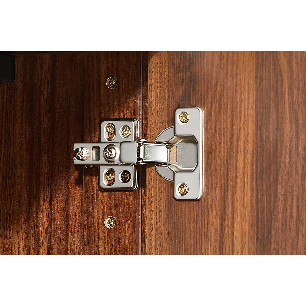 Buffet moderno - Xylo - 120x40x76 cm - Marrone - Pannelli incassati e ripiani regolabili